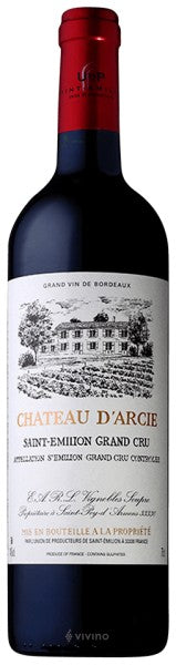 Château d'Arcie - Saint-Émilion Grand Cru 2018 (750ml)