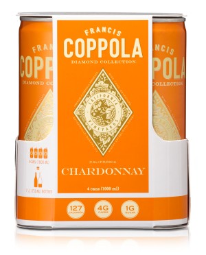 Francis Coppola - Diamond Collection Chardonnay NV (250ml 4 pack Cans)