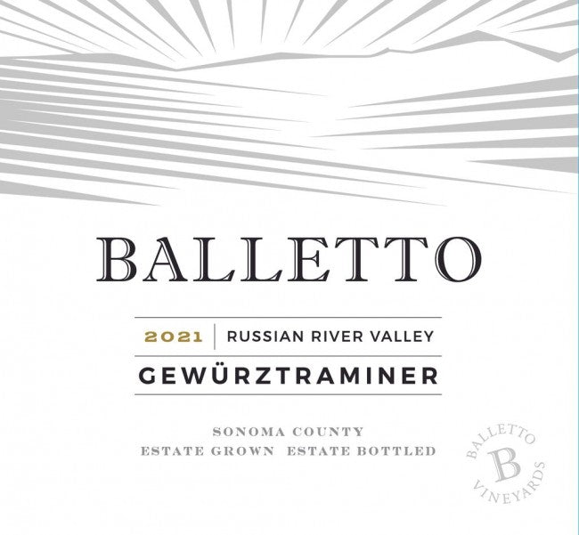 Balletto Vineyards - Gewürztraminer 2021 (750ml)