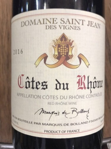 Domaine Saint Jean des Vignes Côtes du Rhône 2021(750ml)