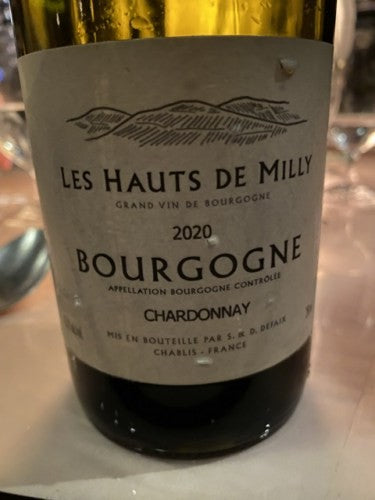 Les Hauts de Milly - Bourgogne Chardonnay 2020 (750ml)