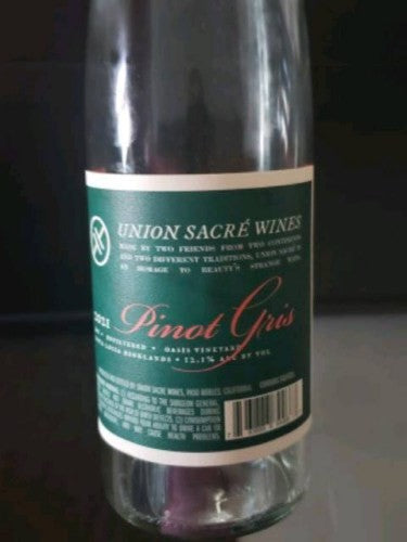 Union Sacré - Oasis Vineyard Pinot Gris Rosé 2022